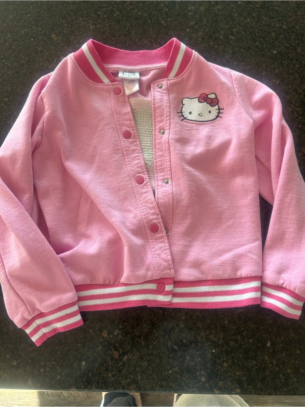 Sanrio Hello Kitty Pink & White Varsity Jacket